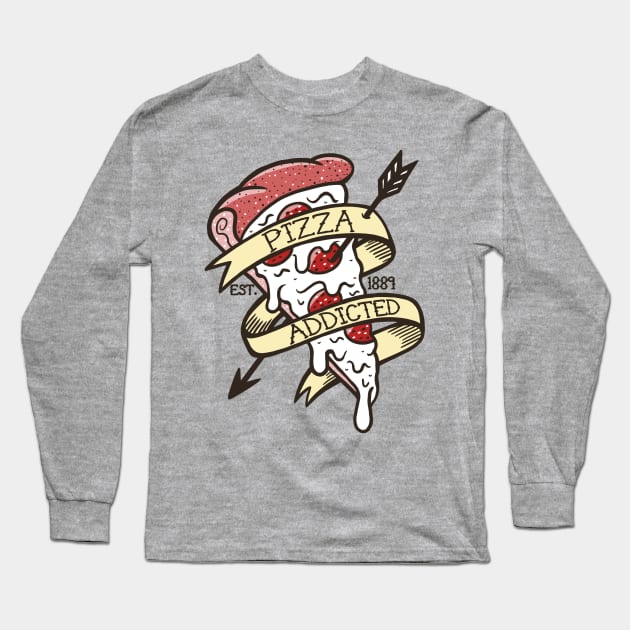 Pizza addicted Long Sleeve T-Shirt by NemiMakeit